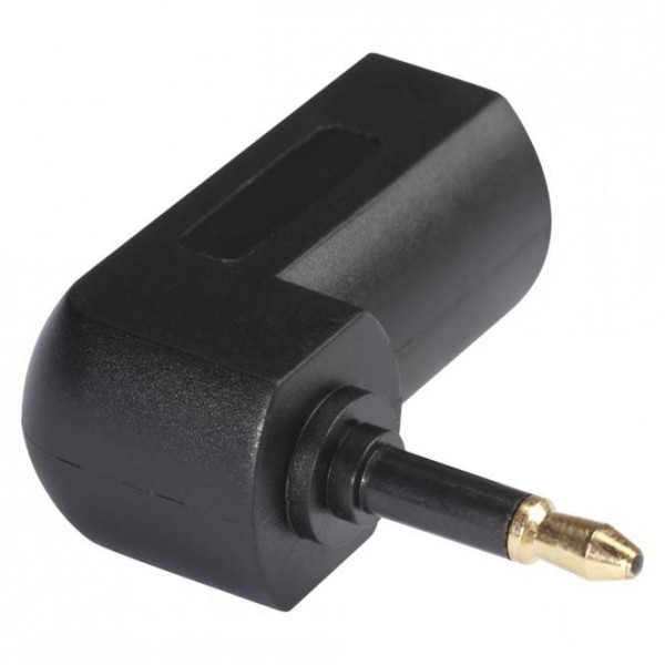 HICON Adapter | TOSLINK female/Mini-Plug male abgewinkelt, schwarz