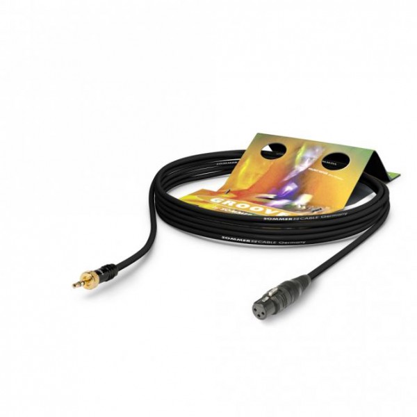 Sommer Cable Mikrofonkabel SC-ONYX TYNEE 1x0,22 mm² | Miniklinke / XLR HICON 0,50m | schwarz