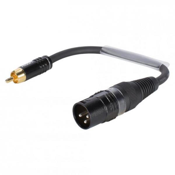 Sommer cable Adapterkabel | Cinch male/XLR 3-pol male gerade 0,15m | schwarz