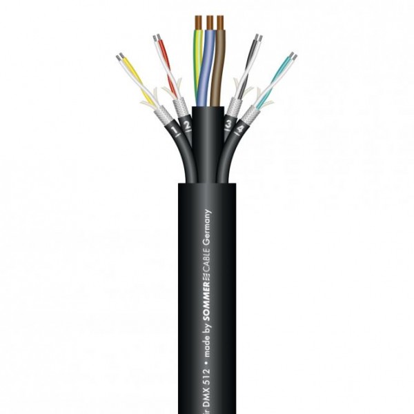 Sommer Cable MONOLITH 4 DMX-Kombileitung 3x2,50mm² schwarz