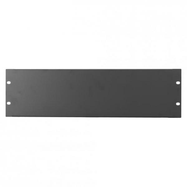 Rack Panel, Leer, 1,2 mm, Stahl, 3 HE, schwarz
