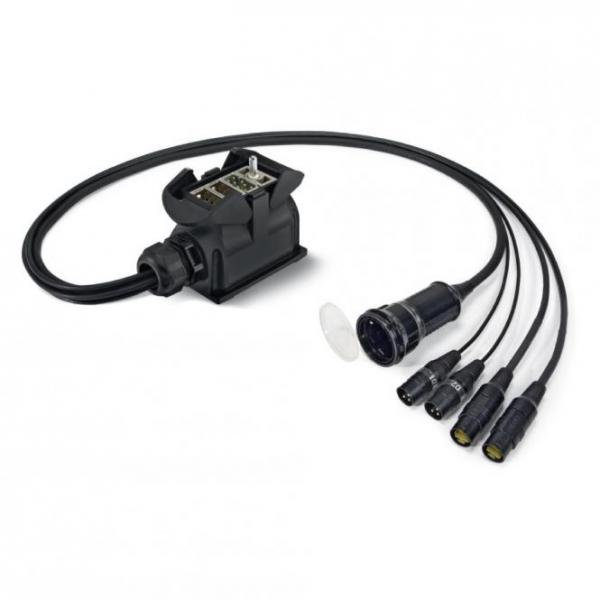 Sommer cable Netzwerk- / DMX- & Power- System , Multipin male (HAN-ECO, Anbaugehäuse mit Bügel)/XLR